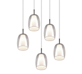 Lámpara de techo colgante Trio Barret LED cromo 3000K 150cm 317530506