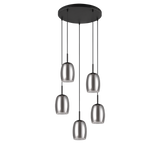 Lámpara de techo colgante Trio Barret LED negro mate 3000K 150cm 317530554