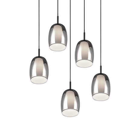 Lámpara de techo colgante Trio Barret LED negro mate 3000K 150cm 317530554