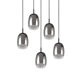 Lámpara de techo colgante Trio Barret LED negro mate 3000K 150cm 317530554