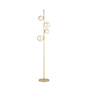 Lámpara de pie Ideal Lux Perlage ámbar cristal 4 luces 60W 164cm 317816