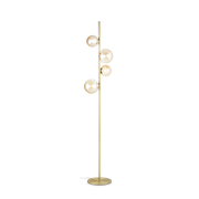Lámpara de pie Ideal Lux Perlage ámbar cristal 4 luces 60W 164cm 317816