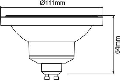 Beneito & Faure AR111 3469 Bombilla LED AR111 15W GU10 45º Fría 4000K