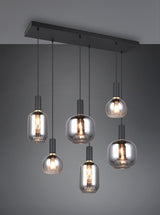 Trio DIVA Lámpara de techo colgante 6 luces negro 319800632