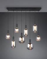 Trio DIVA Lámpara de techo colgante 8 luces negro 319800832