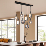 Trio DIVA Lámpara de techo colgante 8 luces negro 319800832