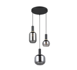 Lámpara de techo colgante Trio Diva 3 luces negro mate 150cm 319830332 - vista 4