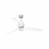 Faro Minieterfan Ventilador sin luz cuerpo acero, cristal difusor cristal