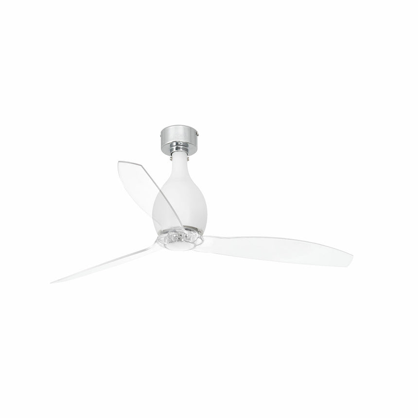 Faro MINI ETERFAN M Ventilador de techo blanco mate/transparente con motor DC 32025