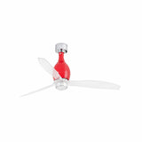 Faro Mini Eterfan Ventilador sin luz cuerpo acero, cristal difusor cristal