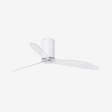 Faro MINI TUBE FAN M Ventilador sin luz blanco acero, metal y cristal opal 32039