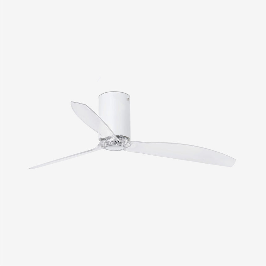 Faro MINI TUBE FAN M Ventilador sin luz blanco acero, metal y cristal opal 32039