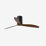 Faro Mini Tube Fan Ventilador sin luz cuerpo de metal y cristal y palas madera