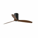 Faro Mini Tube Fan Ventilador sin luz cuerpo de metal y cristal y palas madera