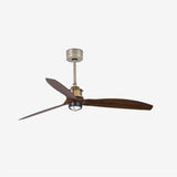 Faro Just Fan Ventilador sin luz cuerpo acero, difusor cristal