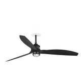Ventilador de techo con luz Faro Just Fan Recessed M LED negro mate 3 palas motor DC 3000K Ø128cm 32100R1N