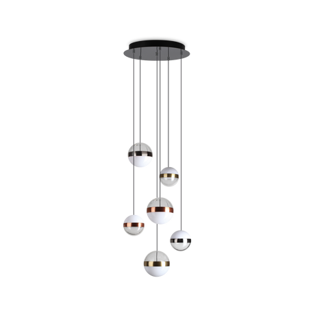 Lámpara colgante Ideal Lux Galaxy blanco LED 6 luces 58W Ø40cm 321172