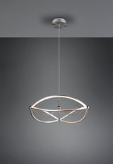 Trio Charivari Matte Nickel Metal LED Pendant Lamp 321210107