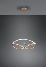 Lámpara de techo colgante Trio Charivari LED bronce mate 3000K regulable 150cm 321210108