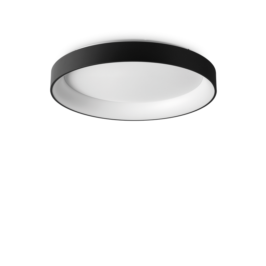 Plafón de techo Ideal Lux Ziggy negro LED 62W Ø80cm 321615