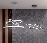 Trio Durban Lámpara de techo colgante LED metal níquel mate 321910307