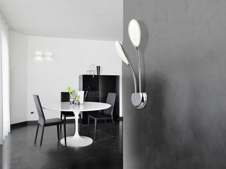 Lámpara aplique de pared Schuller Lucila LED 2 luces cr
