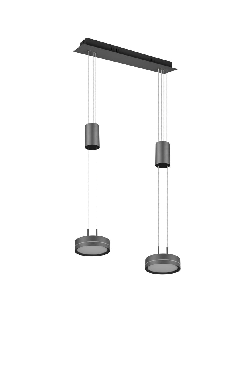 Trio Franklin Lámpara colgante LED de aluminio antracita 326510242