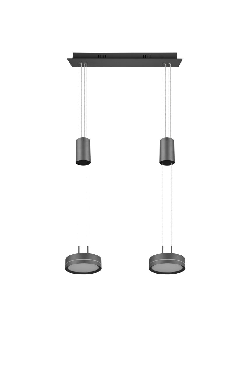 Trio Franklin Lámpara colgante LED de aluminio antracita 326510242