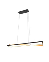 Trio Edge Lámpara colgante LED de metal estera negra 326810132