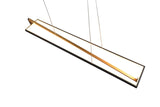 Trio Edge Lámpara colgante LED de metal estera negra 326810132
