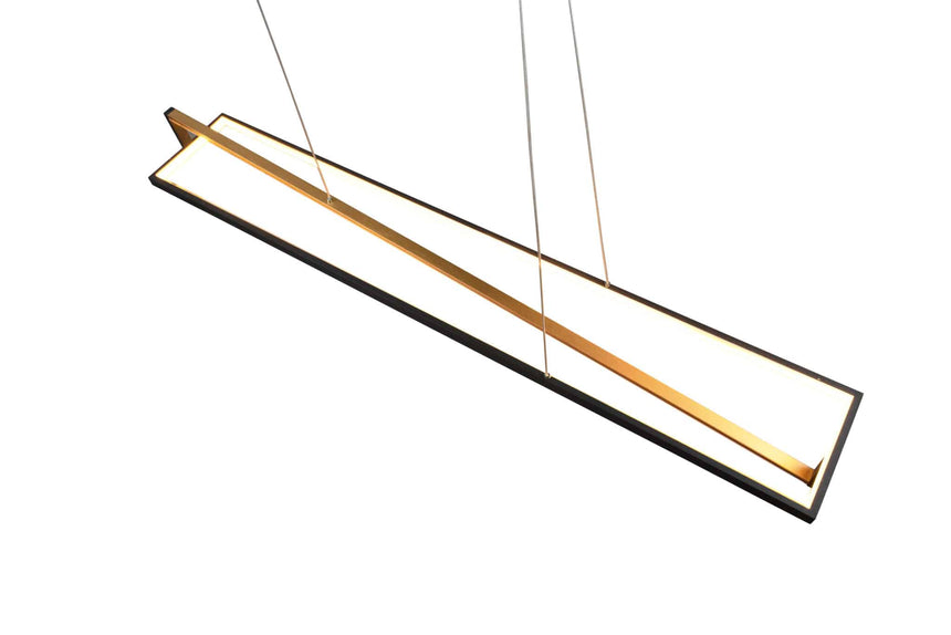 Trio Edge Lámpara colgante LED de metal estera negra 326810132