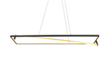 Trio Edge Lámpara colgante LED de metal estera negra 326810132
