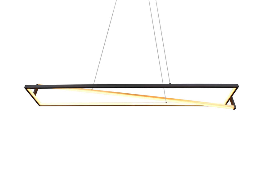 Trio Edge Lámpara colgante LED de metal estera negra 326810132