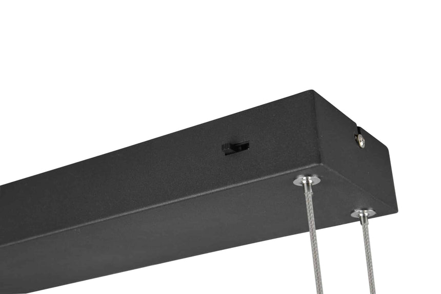 Trio Edge Lámpara colgante LED de metal estera negra 326810132