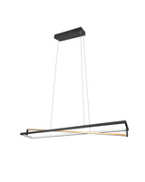 Trio Edge Lámpara colgante LED de metal estera negra 326810132