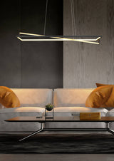 Trio Edge Lámpara colgante LED de metal estera negra 326810132