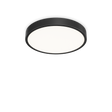 Plafón de baño Ideal Lux Ray negro LED 44W IP44 Ø60cm 327686