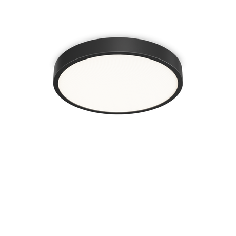 Plafón de baño Ideal Lux Ray negro LED 44W IP44 Ø60cm 327686