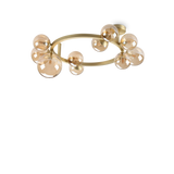 Plafón de techo Ideal Lux Perlage ámbar cristal 10 luces 150W Ø70cm 327808