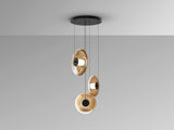 Lámpara de techo colgante Schuller Diabolo 3 luces negro y dorado 3000K Ø45cm 327848 — vista 4