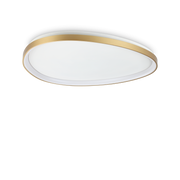Plafón de techo Ideal Lux Gemini latón LED 42W Ø81cm 328096