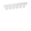 Plafón de techo Ideal Lux Binomio blanco cristal LED 6 luces 18W Ø43,5cm 328256