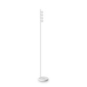 Lámpara de pie Ideal Lux Binomio blanco cristal LED 4 luces 12W 155cm 328317