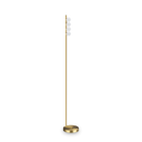 Lámpara de pie Ideal Lux Binomio cristal LED 4 luces 12W 155cm latón — ref. 328324 (1)