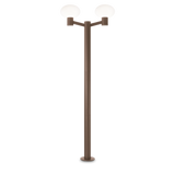 Farola de exterior Ideal Lux Clio marrón café 2 luces 84W IP44 197cm 328836