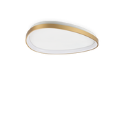 Plafón de techo Ideal Lux Gemini latón LED 28W regulable Ø61cm 328966