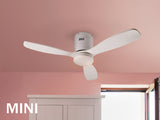 Ventilador de techo Schuller Siroco Mini LED blanco madera CCT regulable Ø107cm 329361D - vista alternativa