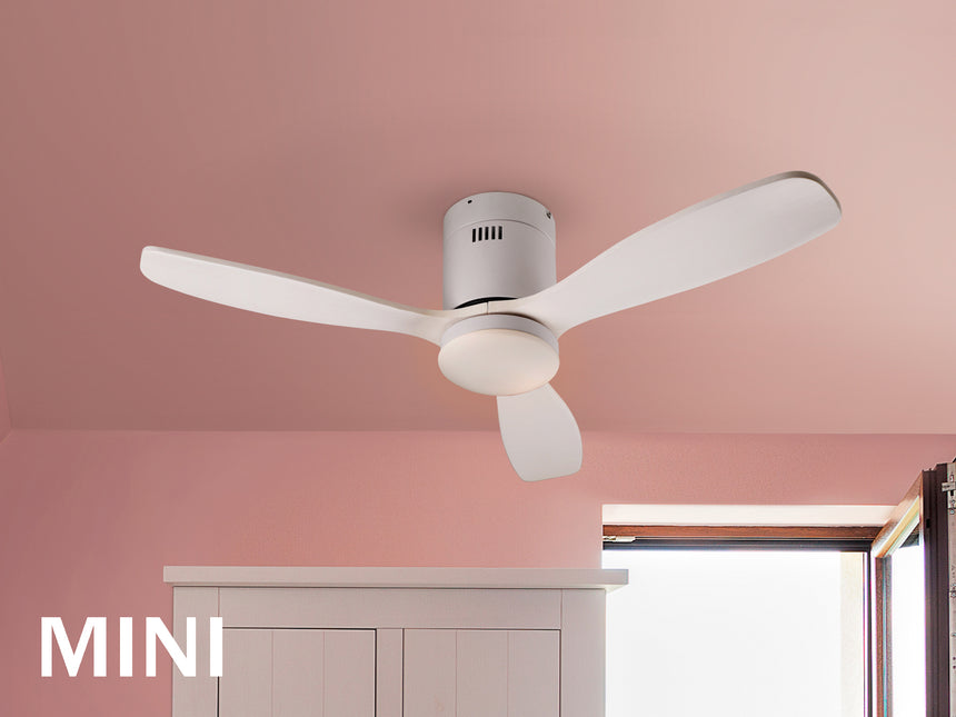 Ventilador de techo Schuller Siroco Mini LED blanco madera CCT regulable Ø107cm 329361D - vista alternativa