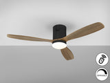 Ventilador de techo Schuller Siroco LED negro y nogal madera CCT regulable Ø132cm 329514D vista 3