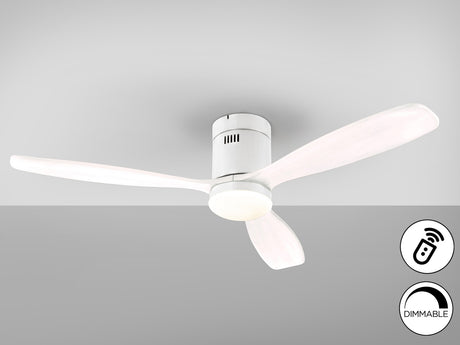 Ventilador de techo Schuller Siroco LED blanco madera CCT regulable Ø132cm 329583D vista 3